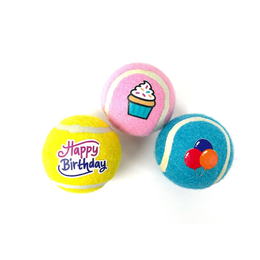 Tootoy! Comfort Happy Birthday Pack de pelotas para perro