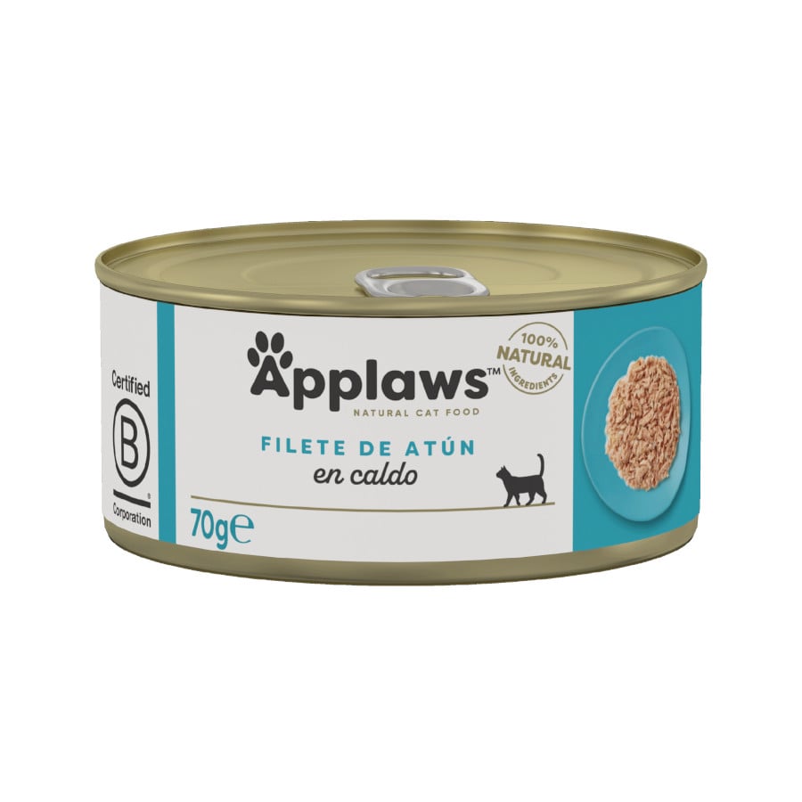 24 latas x 70 g Applaws Filete de Atún lata para gatos ¡Pack ahorro!