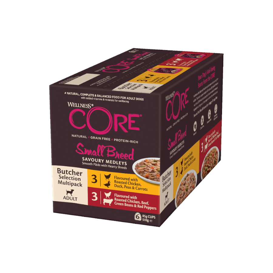 12 tarrinas x 85 g Wellness Core Small Butcher Selection tarrina para perros ¡Pack ahorro!