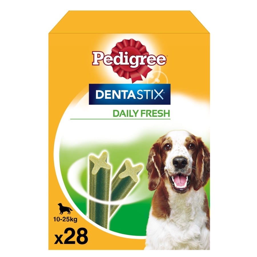 28 barritas Pedigree Dentastix Fresh Snacks Dentales para Perros Medianos