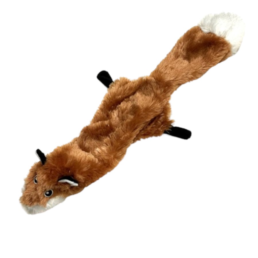 Tootoy! Comfort Skinny Fox peluche con sonido crujiente para perros