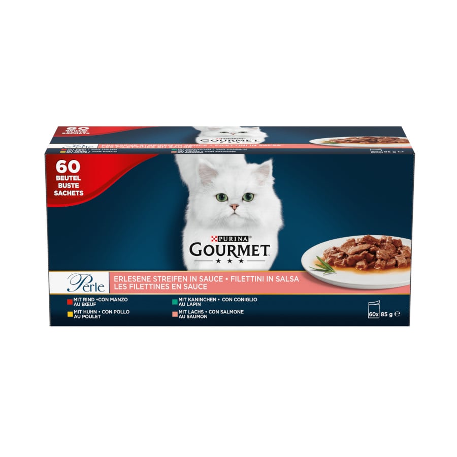 5.1 KG Gourmet Perle Finas Láminas en salsa sobres para gatos