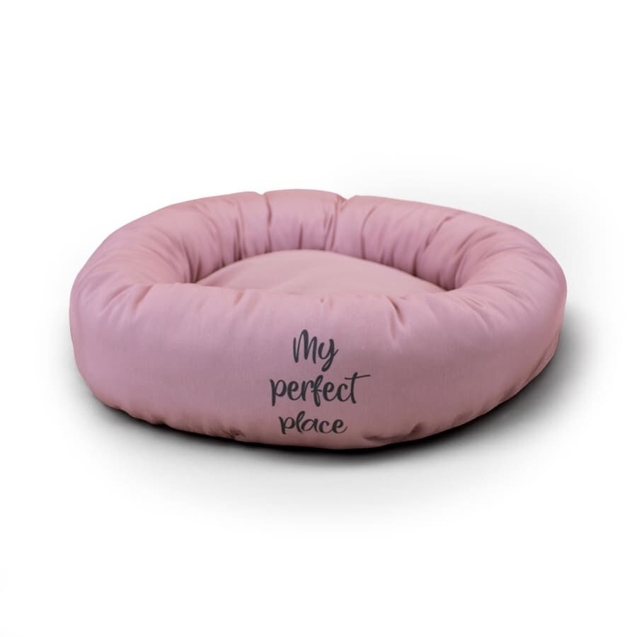 Leeby Cama Donut Antideslizante Rosa para gatos