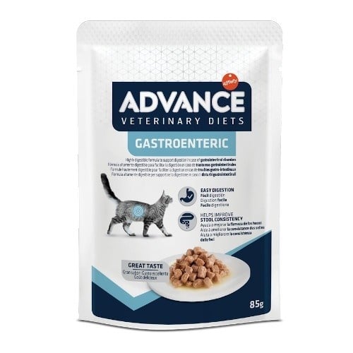 12 sobres x 85 g Advance Gastroenteric Pollo sobre para gatos ¡Pack ahorro!