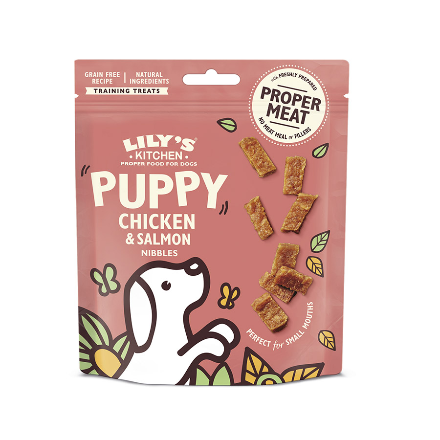 2 bolsitas x 70 g Lily's Kitchen Bocaditos Puppy Pollo y Salmón para perros ¡Pack ahorro!