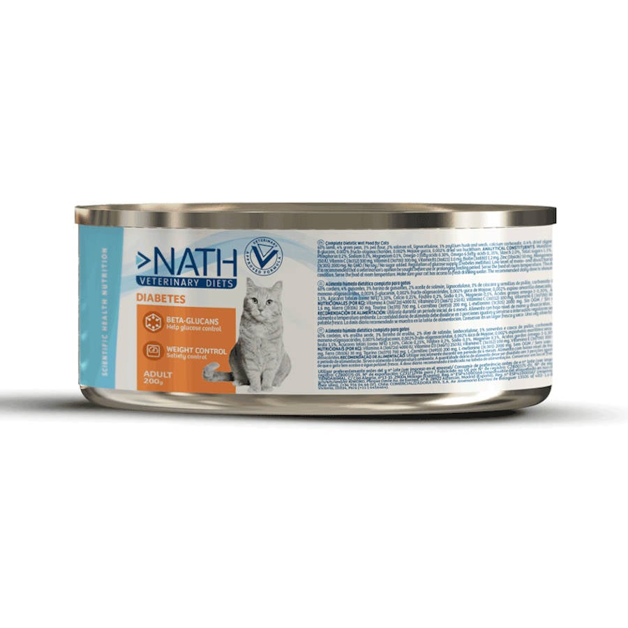 12 latas x 200 g Nath Veterinary Diets Diabetic lata para gatos ¡Pack ahorro!