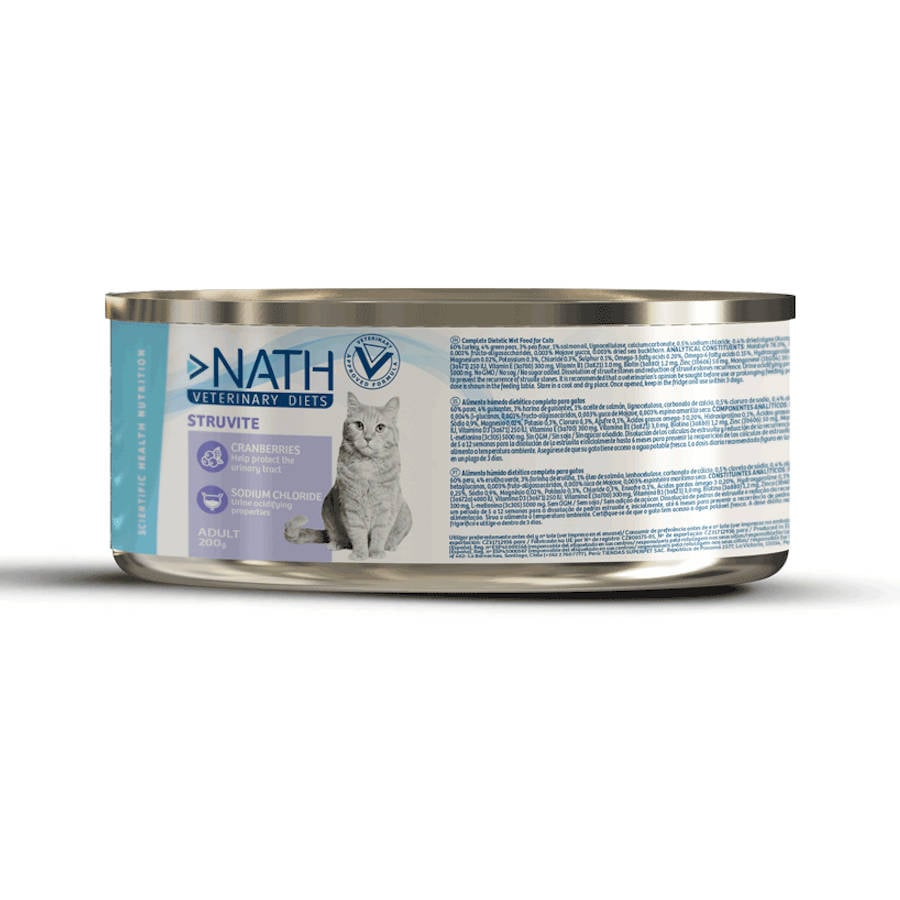 200 g Nath Veterinary Diets Struvite lata para gatos