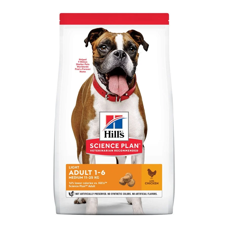 2.5 kg Hill's Science Plan Adult Light Medium Pollo pienso para perros