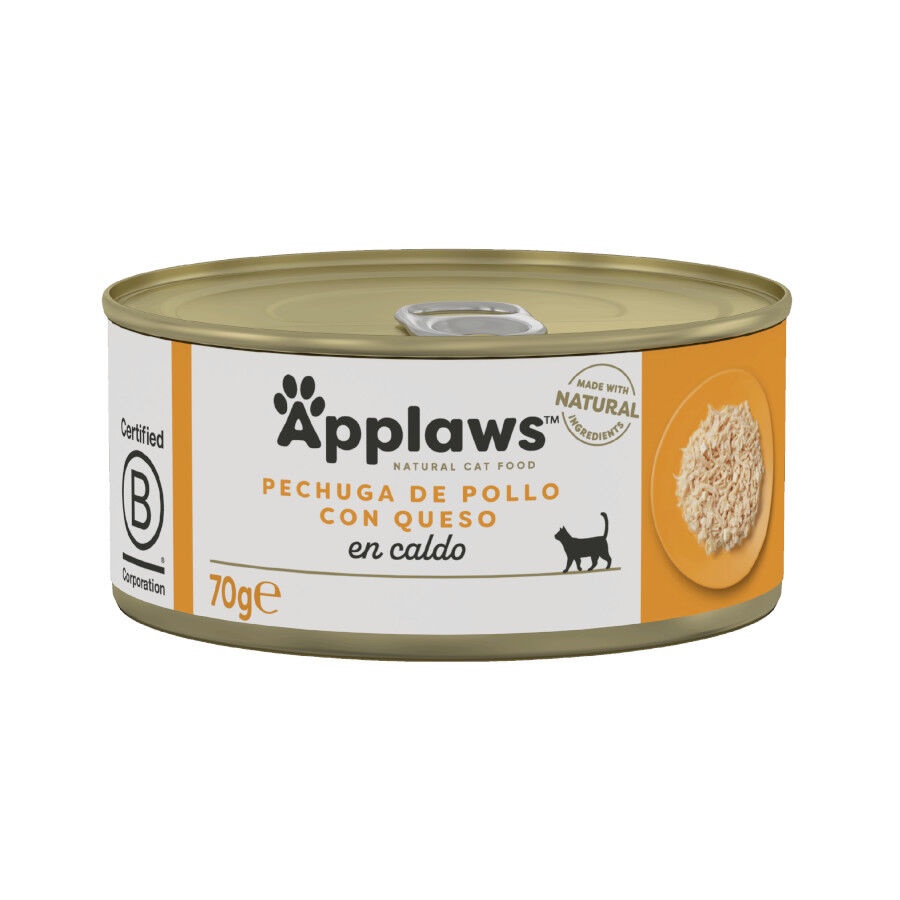 24 latas x 70 g Applaws Pollo con Queso lata para gatos ¡Pack ahorro!