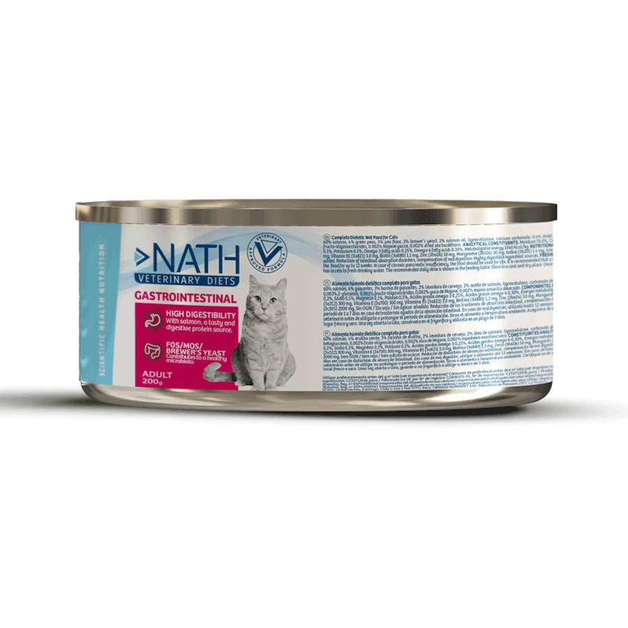 200 g Nath Veterinary Diets Gastrointestinal Salmón lata para gatos