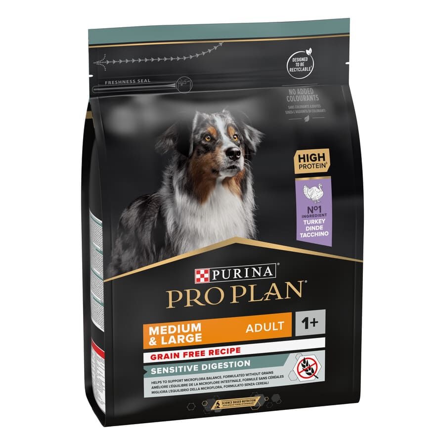 2.5 KG Pro Plan Adult Medium y Large Digestión Pavo pienso para perros