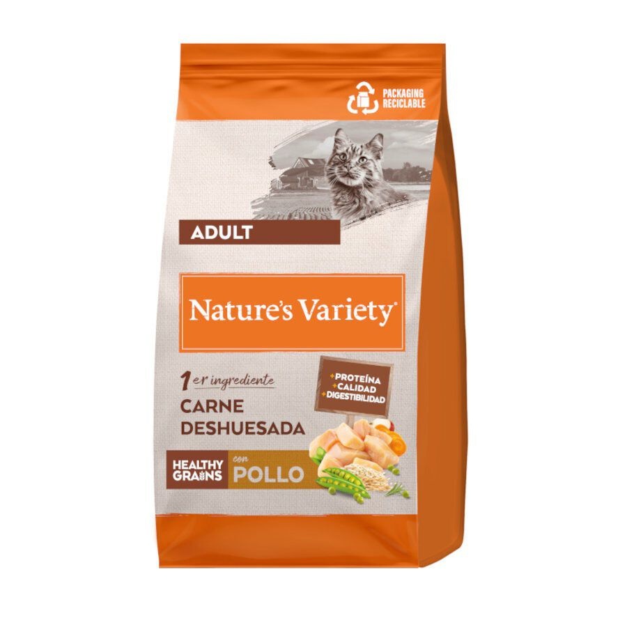 3 kg Nature's Variety Healthy Grains Adult Pollo pienso para gatos