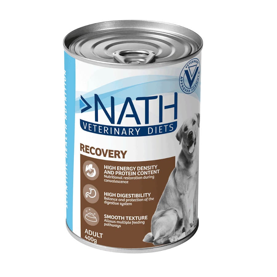 12 latas x 400 g Nath Veterinary Diets Recovery Salmón con Hígado de Pollo lata para perros ¡Pack ahorro!