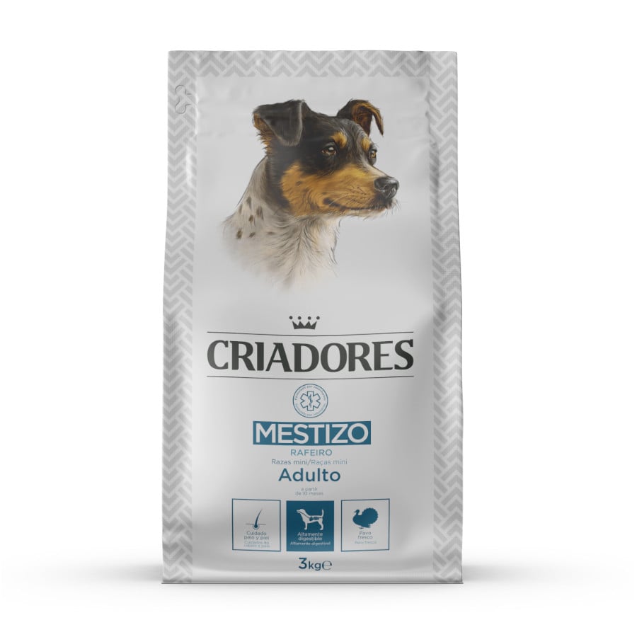 3 KG Criadores Mestizo Pavo pienso para perros mini