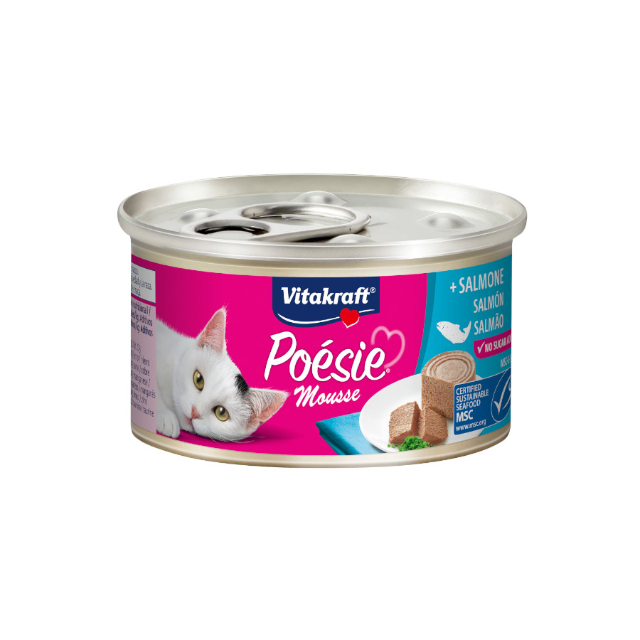 85 g Vitakraft Multi Poesie Mousse de Salmón lata para gatos