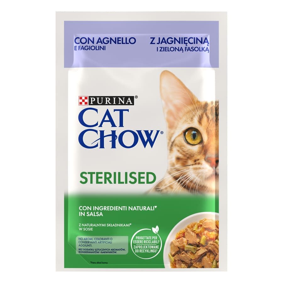 24 sobres x 85 g Cat Chow Sterilised pollo sobre para gatos ¡Pack ahorro!