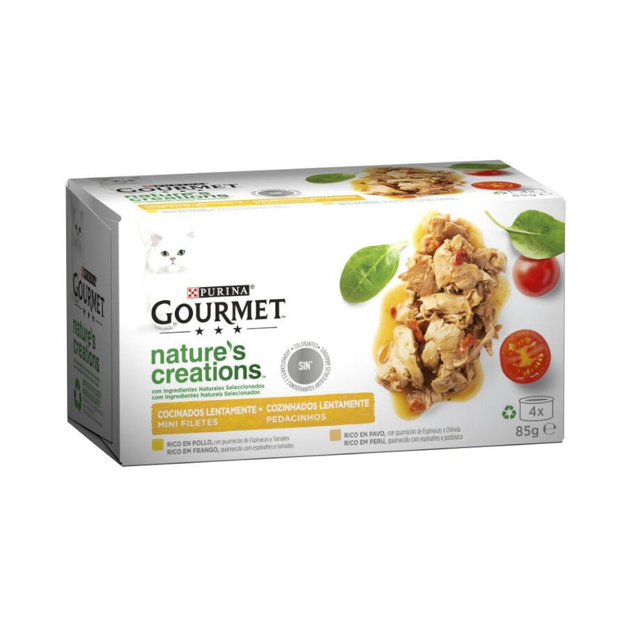 24 latas x 85 g Gourmet Nature's Creations Mini Filetes de Carne lata para gatos ¡Pack ahorro!