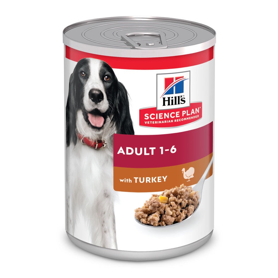 48 latas x 370 g Hill's Science Plan Adult pavo lata para perros ¡Pack ahorro!