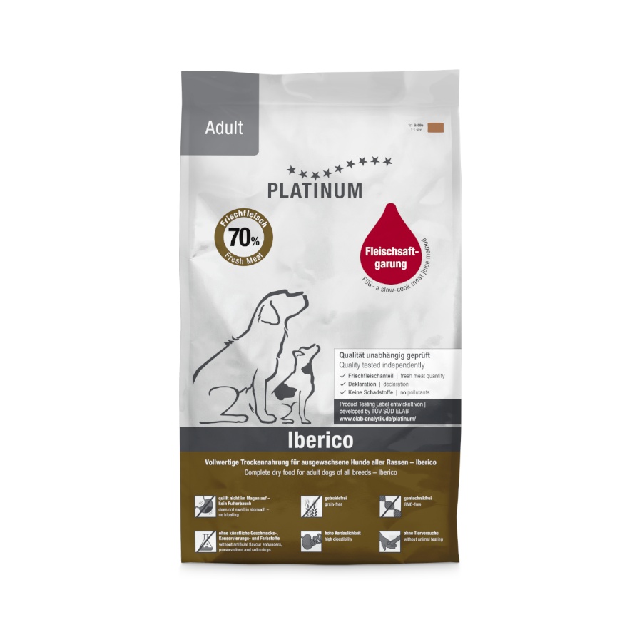 2 x 5 kg Platinum Adult Ibérico pienso para perros ¡Pack ahorro!