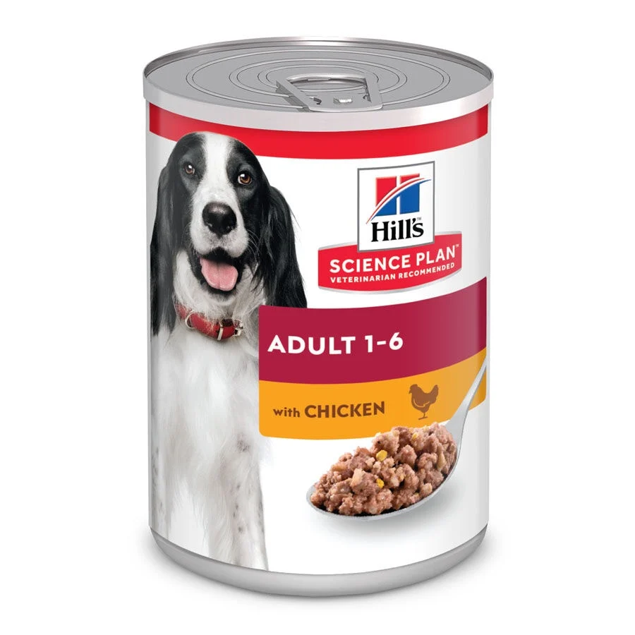 24 latas x 370 g Hill's Science Plan Adult pollo lata para perros ¡Pack ahorro!