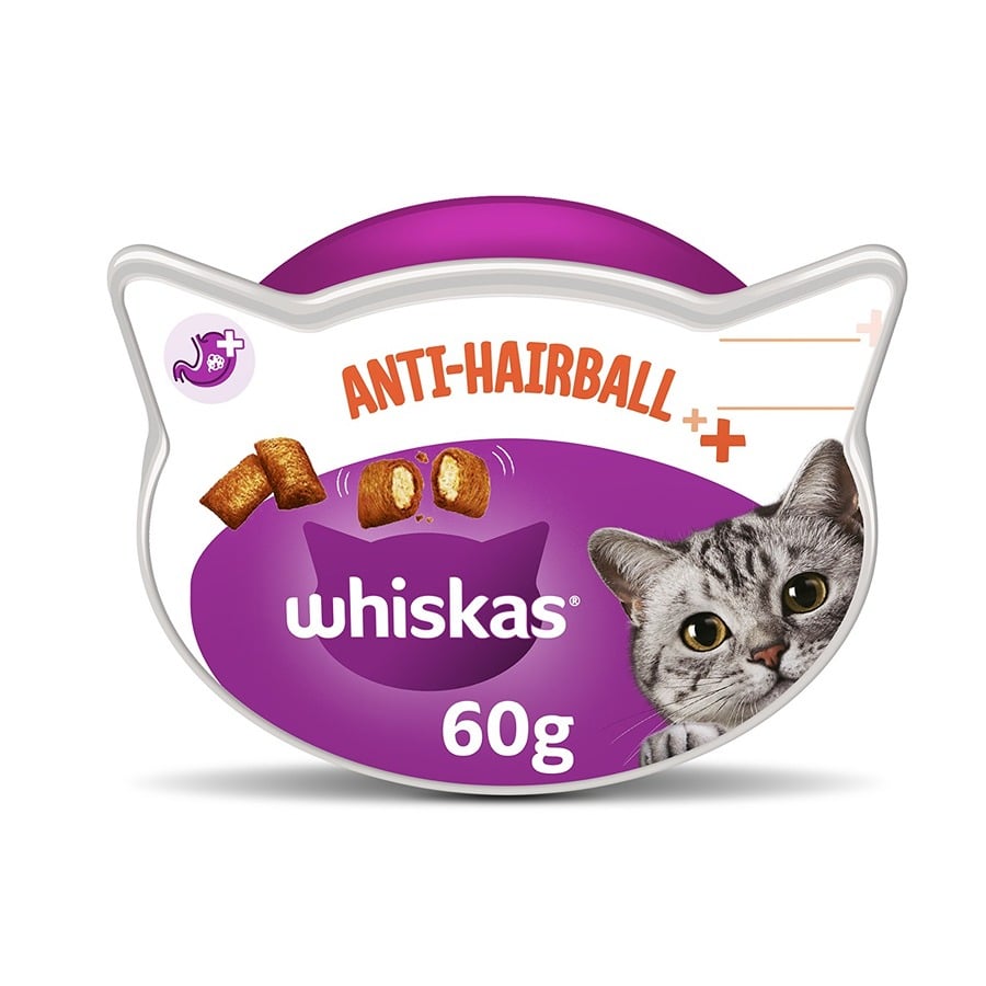 2 uds. x 60 g Whiskas Anti-Hairball Snacks para Gatos ¡Pack ahorro!