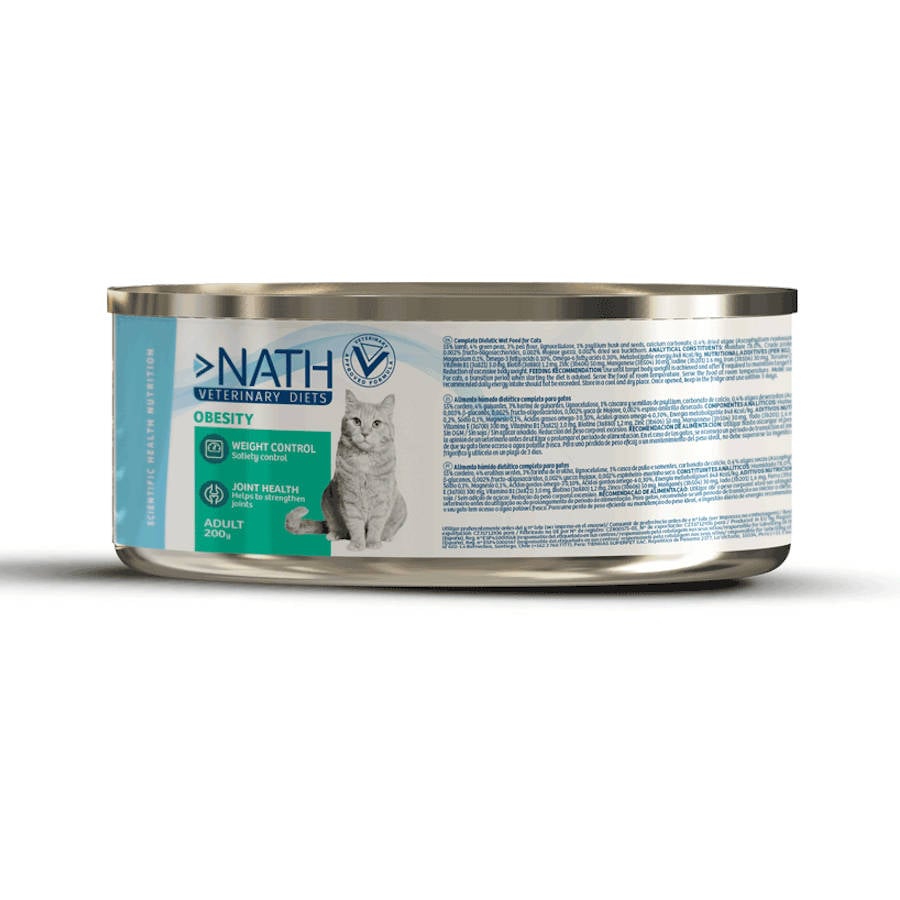 200 g Nath Veterinary Diets Obesity Cordero lata para gatos