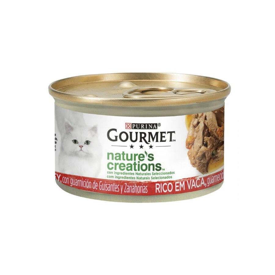 24 latas x 85 g Gourmet Nature's Creations Mini Filetes de Buey lata para gatos