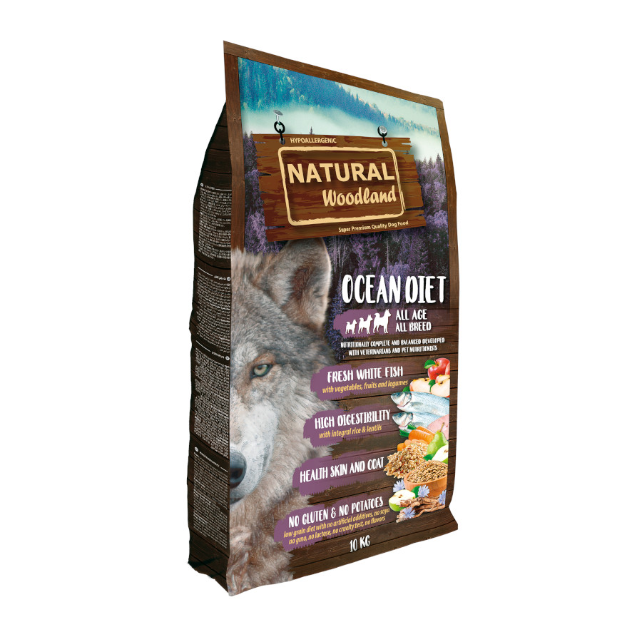 10 KG Natural Woodland Ocean Diet Hypoallergenic Pienso para perros