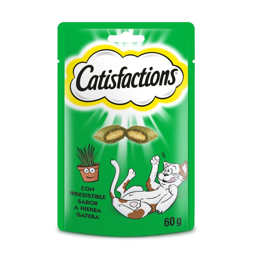 2 bolsitas x 60 g Catisfactions Bocaditos de Catnip para gatos ¡Pack ahorro!